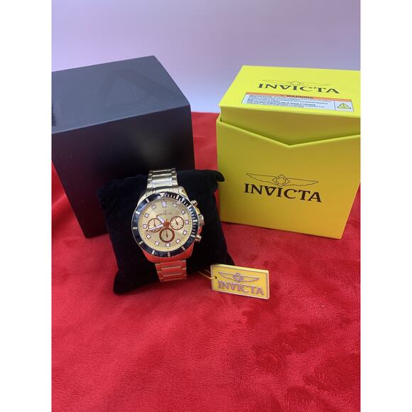 Invicta Mens 45mmWatch Pro Diver Quartz Gold Tone Stainless Steel Bracelet 46045 main image 13